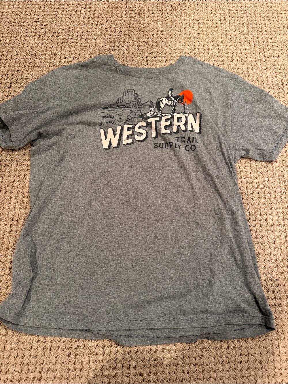 Western Trail Supply Co. Men's Grey Graphic Tee